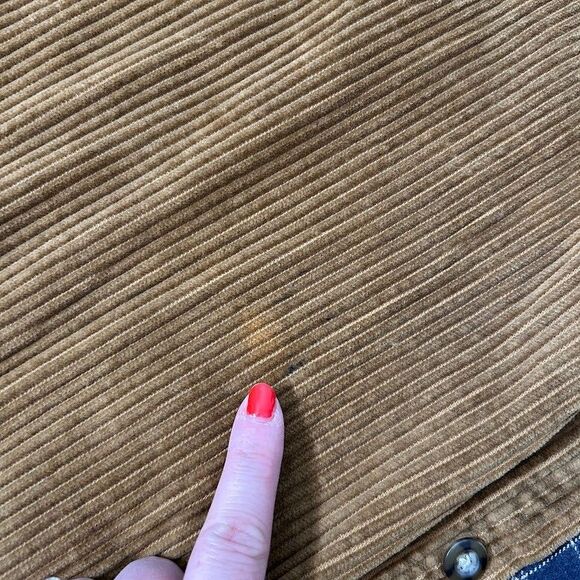 J.Crew Mens Corduroy Shirt Jacket L Brown Plaid Flannel Lined Cotton Heavy - Picture 9 of 9